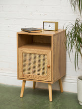 Load image into Gallery viewer, Single Blonde Rattan Front Nightstand
