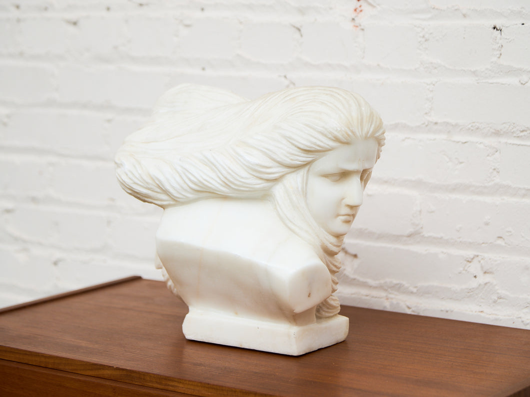 Carved Marble Bust of a Woman