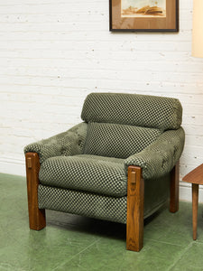 1970’s Green Checker Vintage Chair