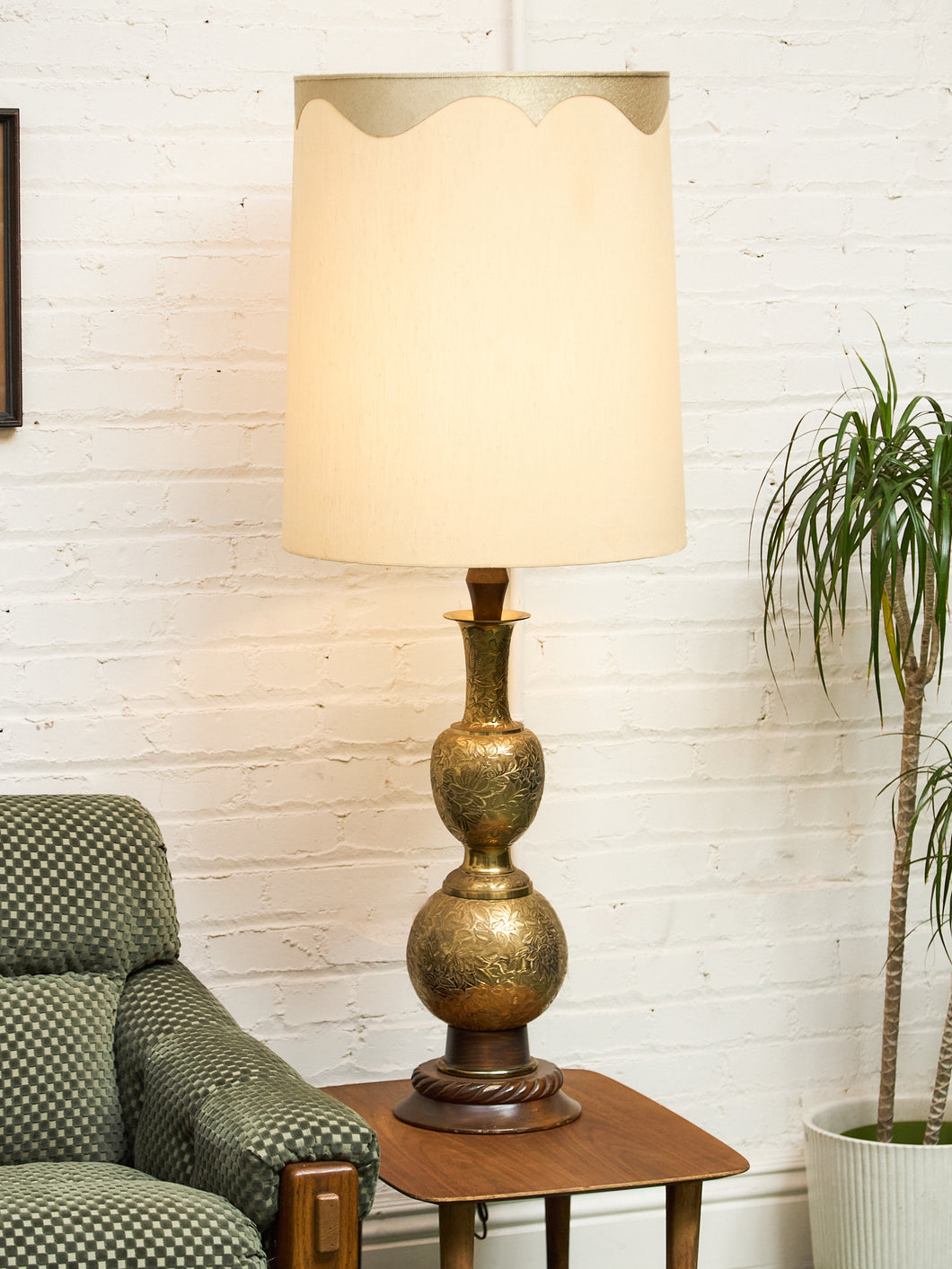 1960’s Brass Moroccan Style Mid Century Lamp