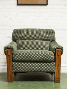 1970’s Green Checker Vintage Chair