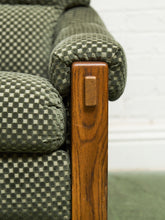Load image into Gallery viewer, 1970’s Green Checker Vintage Chair
