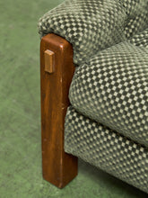 Load image into Gallery viewer, 1970’s Green Checker Vintage Chair
