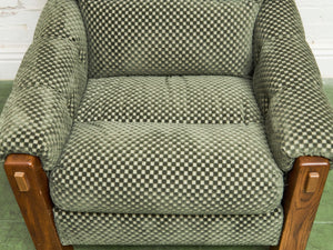 1970’s Green Checker Vintage Chair