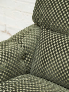 1970’s Green Checker Vintage Chair