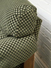 Load image into Gallery viewer, 1970’s Green Checker Vintage Chair
