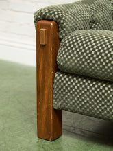 Load image into Gallery viewer, 1970’s Green Checker Vintage Chair
