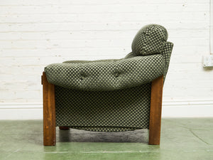 1970’s Green Checker Vintage Chair