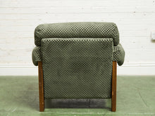 Load image into Gallery viewer, 1970’s Green Checker Vintage Chair
