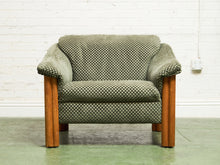 Load image into Gallery viewer, Danish Modern Checker Olive Club Chair
