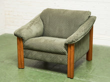 Load image into Gallery viewer, Danish Modern Checker Olive Club Chair
