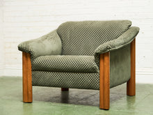 Load image into Gallery viewer, Danish Modern Checker Olive Club Chair
