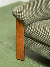 Load image into Gallery viewer, Danish Modern Checker Olive Club Chair
