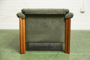 Danish Modern Checker Olive Club Chair