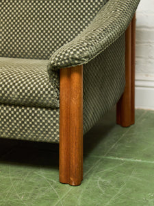 Danish Teak Lounge Checker Sofa