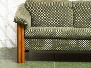 Danish Teak Lounge Checker Sofa