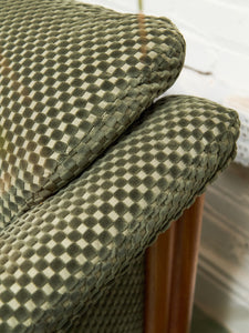 Danish Teak Lounge Checker Sofa