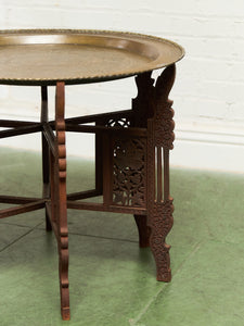 Persian Vintage Brass Top Coffee Table