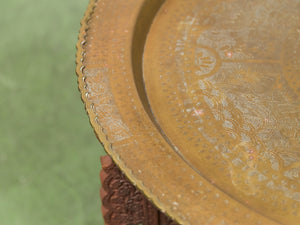 Persian Vintage Brass Top Coffee Table