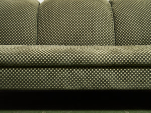 Large Danish Teak Lounge Checker Sofa