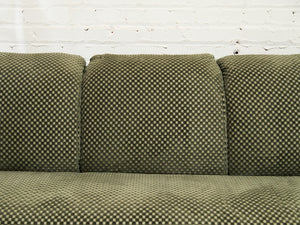 Large Danish Teak Lounge Checker Sofa
