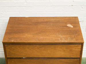 Walnut 3 drawer Mid Century Dresser