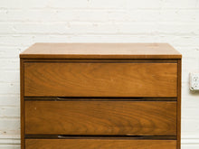 Load image into Gallery viewer, Walnut 3 drawer Mid Century Dresser
