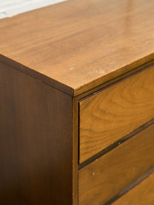 Walnut 3 drawer Mid Century Dresser