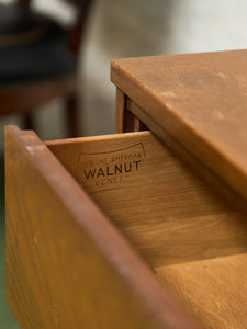 Walnut 3 drawer Mid Century Dresser