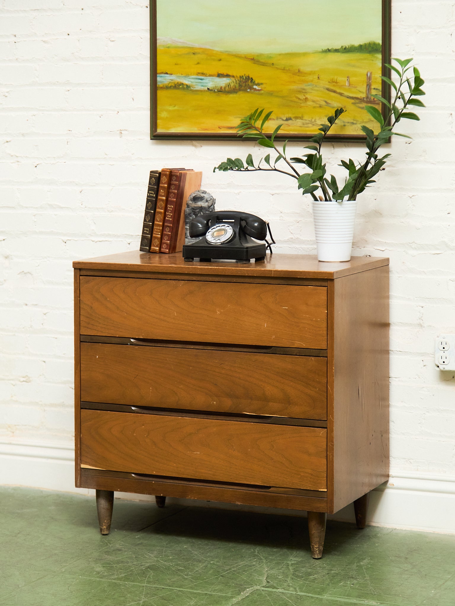 Walnut 3 drawer Mid Century Dresser Sunbeam Vintage Walnut 3 drawer Mid Century Dresser Sunbeam Vintage