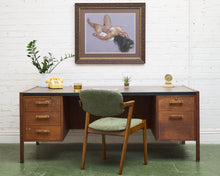 Load image into Gallery viewer, Walnut Executive Desk with Formica Top as Found
