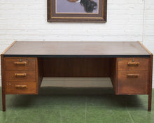 Load image into Gallery viewer, Walnut Executive Desk with Formica Top as Found
