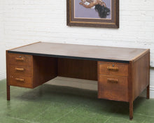 Load image into Gallery viewer, Walnut Executive Desk with Formica Top as Found
