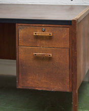 Load image into Gallery viewer, Walnut Executive Desk with Formica Top as Found
