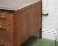 Load image into Gallery viewer, Walnut Executive Desk with Formica Top as Found
