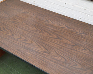 Walnut Executive Desk with Formica Top as Found
