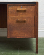 Load image into Gallery viewer, Walnut Executive Desk with Formica Top as Found
