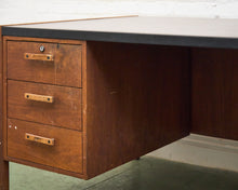 Load image into Gallery viewer, Walnut Executive Desk with Formica Top as Found
