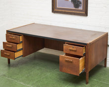 Load image into Gallery viewer, Walnut Executive Desk with Formica Top as Found
