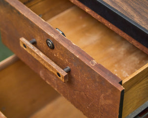 Walnut Executive Desk with Formica Top as Found
