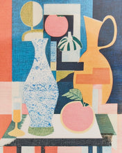 Load image into Gallery viewer, Geometric Still Life with Vases and Fruit

