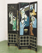 Load image into Gallery viewer, Japanese Golden Geisha Screen Room Divider
