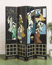 Load image into Gallery viewer, Japanese Golden Geisha Screen Room Divider
