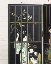 Load image into Gallery viewer, Japanese Golden Geisha Screen Room Divider
