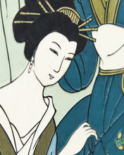 Load image into Gallery viewer, Japanese Golden Geisha Screen Room Divider
