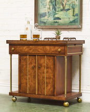 Load image into Gallery viewer, Mid-Century Modern Burl Wood Bar Cart by Weiman
