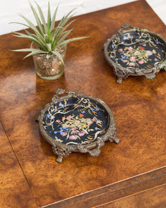 Vintage Chinese Enameled Footed Dish