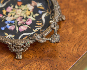 Vintage Chinese Enameled Footed Dish