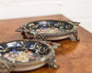 Vintage Chinese Enameled Footed Dish