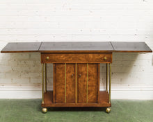 Load image into Gallery viewer, Mid-Century Modern Burl Wood Bar Cart by Weiman
